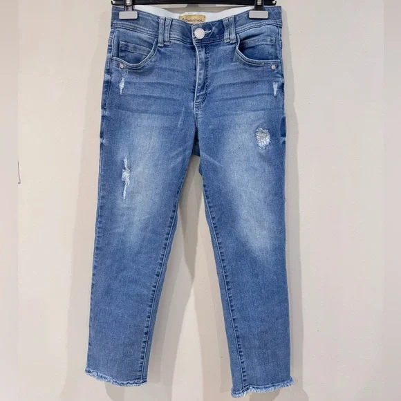 Democracy Ab Solution Distressed Ankle Jeans - Picture 1 of 3